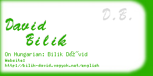 david bilik business card